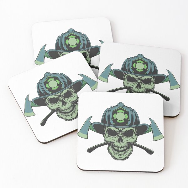Item preview, Skull Firefighter - Blue designed and sold by artorno.