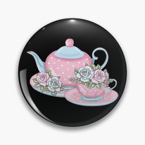 Item preview, Watercolor Tea Pot Set With Flowers - Tea party designed and sold by NewTrendings.
