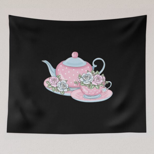 Item preview, Watercolor Tea Pot Set With Flowers - Tea party designed and sold by NewTrendings.