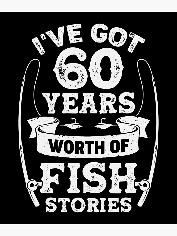 Fishing Fisherman 60 Years Old Birthday Gift Greeting Card for Sale by  Marcid95
