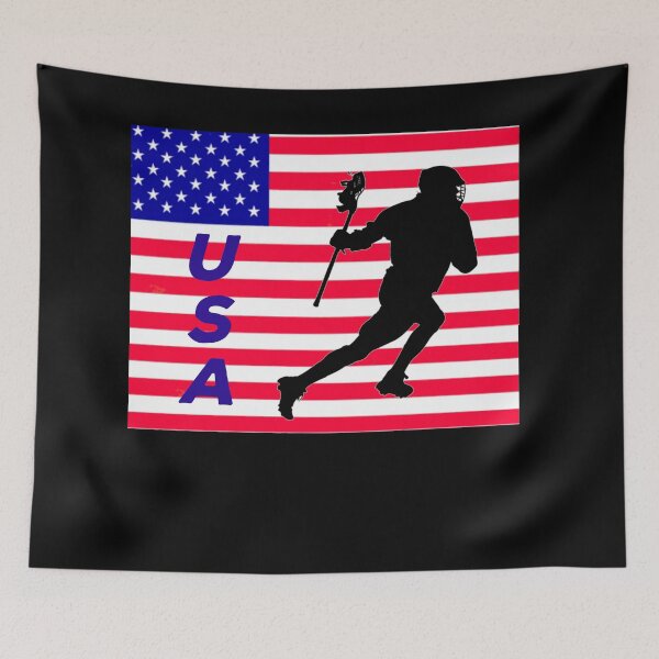 Item preview, lacrosse usa american flag designed and sold by Lakki-s.