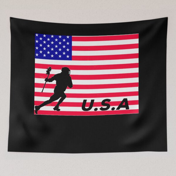 Item preview, lacrosse usa american flag designed and sold by Lakki-s.