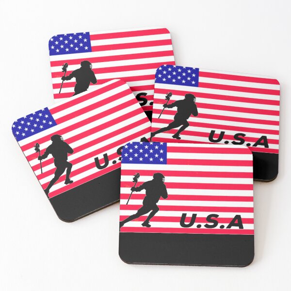 Item preview, lacrosse usa american flag designed and sold by Lakki-s.