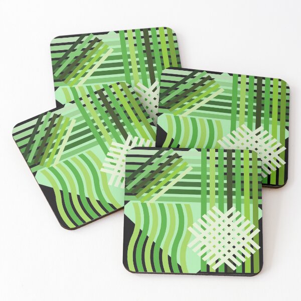 Item preview, geometric lines deco green vol 2  designed and sold by WilliamsGFX.