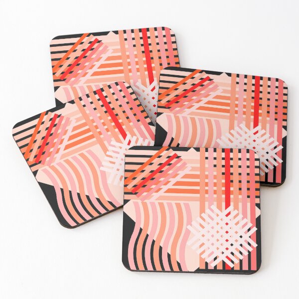 Item preview, geometric lines deco summer orange vol 2  designed and sold by WilliamsGFX.