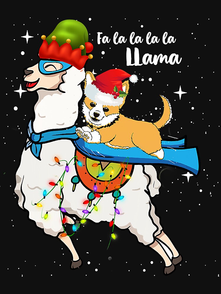 Disover Santa Corgi Riding Llama Funny Corgi Christmas Essential T-Shirt