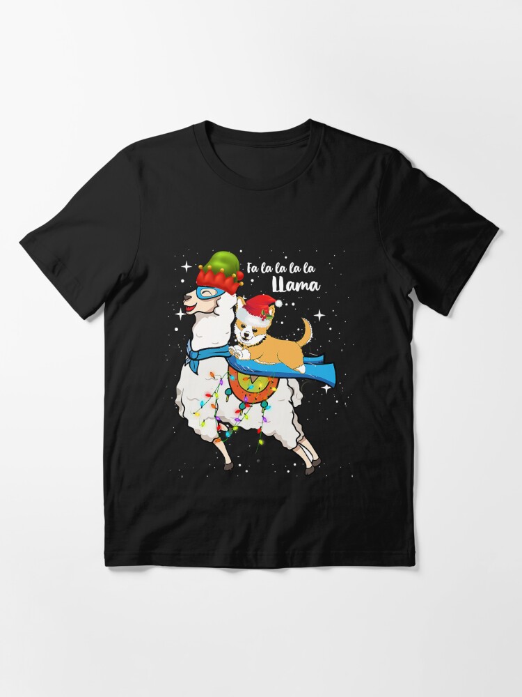 Discover Santa Corgi Riding Llama Funny Corgi Christmas Essential T-Shirt