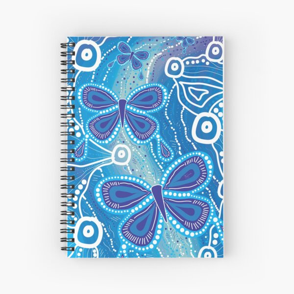 Butterfly Journey - Blue  Spiral Notebook