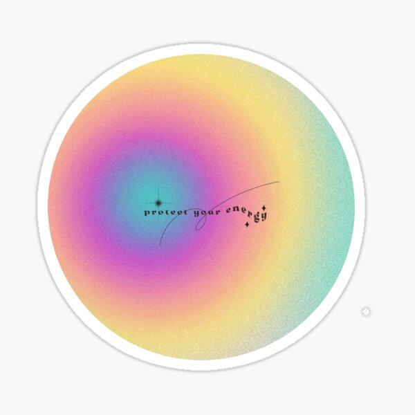 Item preview, Protect your Energy Gradient Aura Sticker designed and sold by HaleyMade.