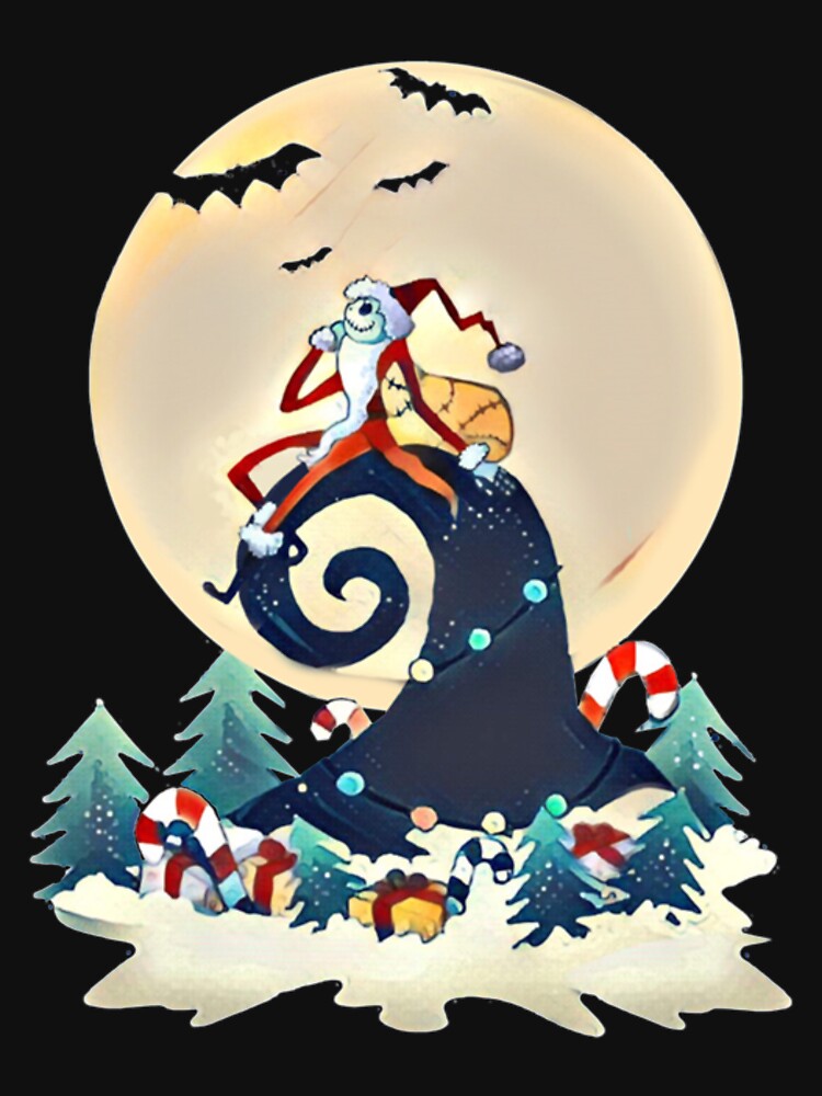 Disover Santa Jack Ghost Moonlight Horror Before Christmas  T-Shirt