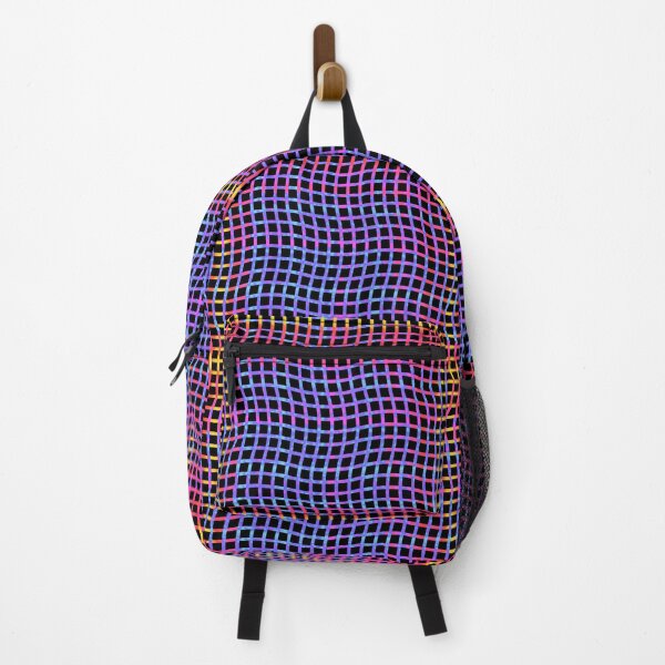 Item preview, Wavy Plaid Rainbow on Black Repeat 5748 designed and sold by Art in My Loft.
