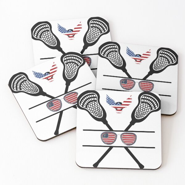 Item preview, Lacrose usa amercian bald eagle flag -sandysan designed and sold by sandy-san.