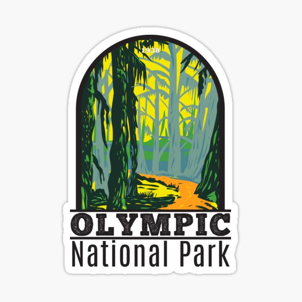 Olympic National Park Washington Hoh Rainforest Sticker for Sale by  KrisSidDesigns