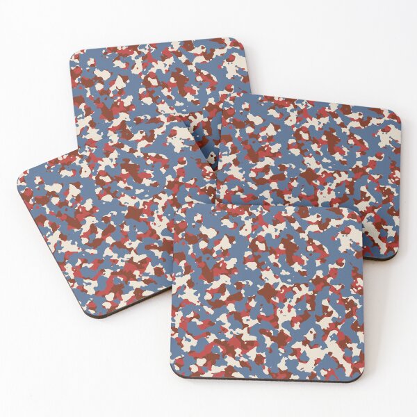 Item preview, Camouflage in red, blue and white. Camo design for military look designed and sold by bernd49.