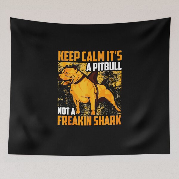 Item preview, Funny Keep Calm Its A Pitbull Not Freakin Shark Art  designed and sold by wowart4u.