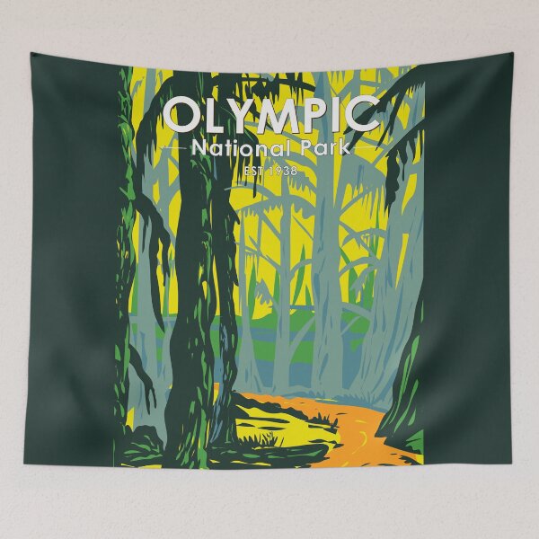 Item preview, Olympic National Park Washington Hoh Rainforest Vintage designed and sold by KrisSidDesigns.