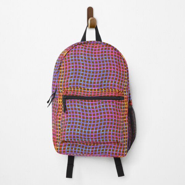 Item preview, Wavy Plaid Rainbow on Brown Repeat 5748 designed and sold by Art in My Loft.