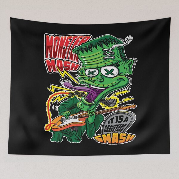 Item preview, Frankenstein Monster on Guitar Monster Mash by eShirtLabs designed and sold by eShirtLabs.