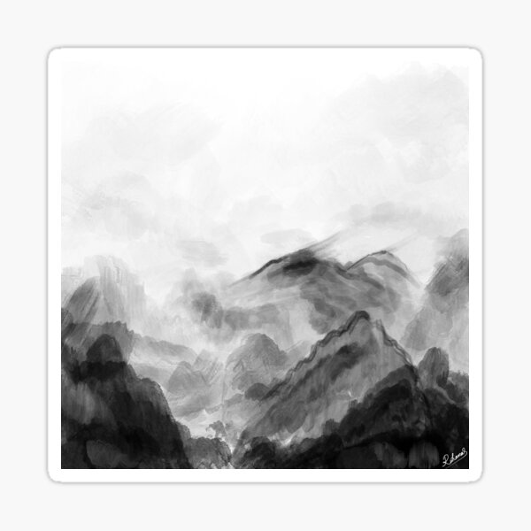 Misty Mountains Sticker