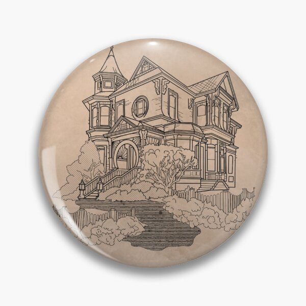 Item preview, Haunted House With a Picket Fence designed and sold by stellerachael.