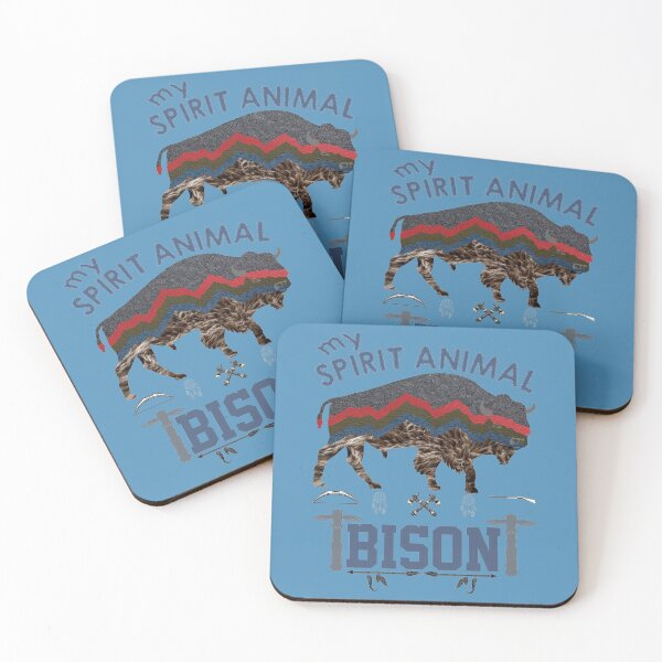 Item preview, My Spirit Animal Bison / Buffalo, sacred symbol of Native American Indians. Bison is the ruler of the plains, symbolizing Abundance, Freedom and Might | My Spirit Animal is a Bison designed and sold by PetLovers-Trust.