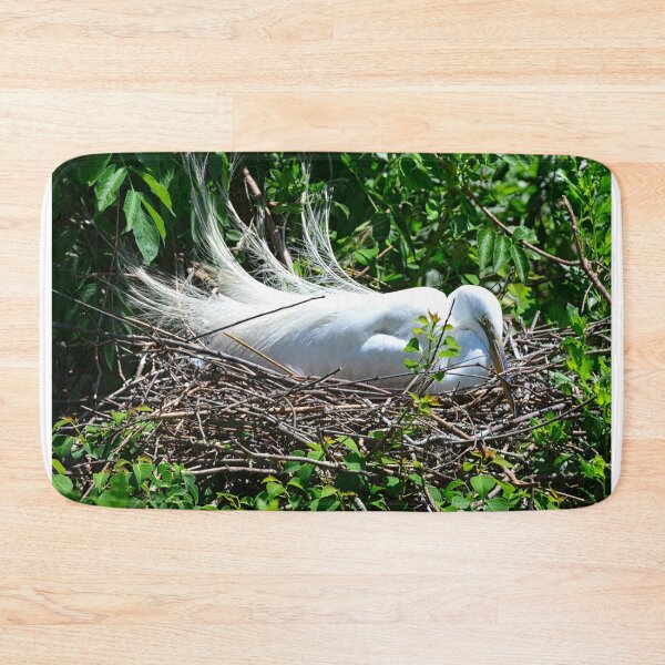 Item preview, A Great Egret Sitting On Her Nest designed and sold by LisaWootenPhoto.