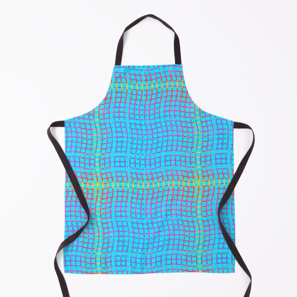 Item preview, Wavy Plaid Rainbow on Cyan Repeat 5748 designed and sold by Art in My Loft.