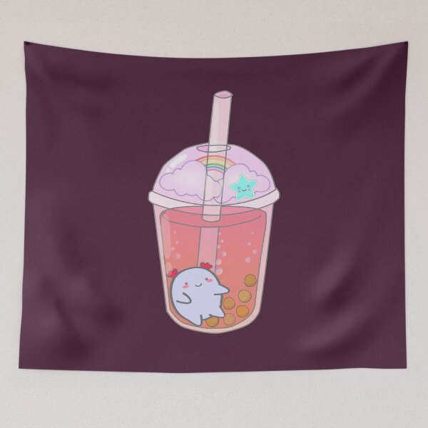 Item preview, Leucistic Axolotl In Bubble Tea - Cute Adorable designed and sold by lazarosdesign.