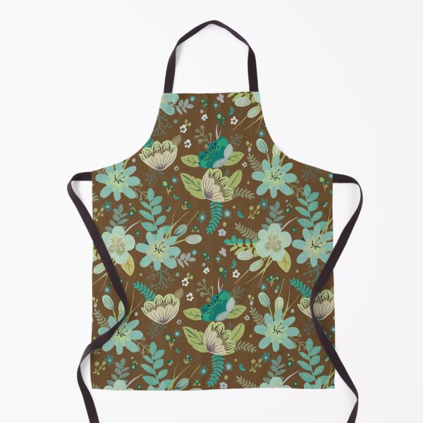 Item preview, Brown and Mint Flowers designed and sold by Linda McClure.