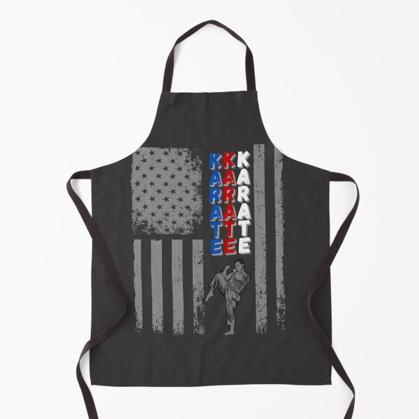Item preview, USA American Flag Colors Karate Silhouette Martial Arts designed and sold by BampiQ.