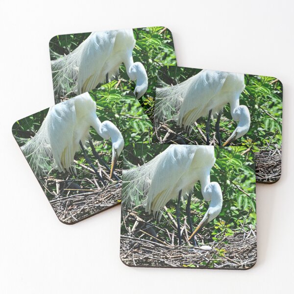 Item preview, A Great Egret On Her Nest Vertical designed and sold by LisaWootenPhoto.