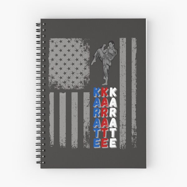Item preview, USA American Flag Colors Karate Silhouette Martial Arts designed and sold by BampiQ.