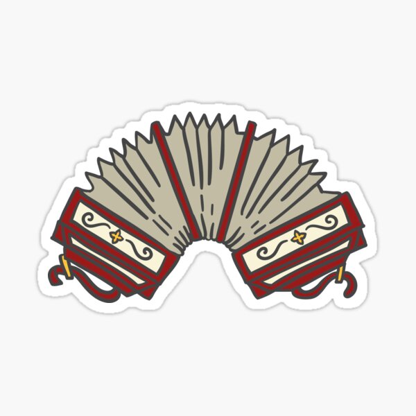Vintage Argentine Tango Bandoneon Sticker