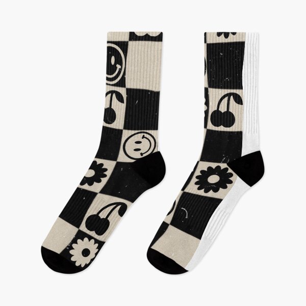 Item preview, HAPPY CHECKERS - black and beige designed and sold by Julia Santos.