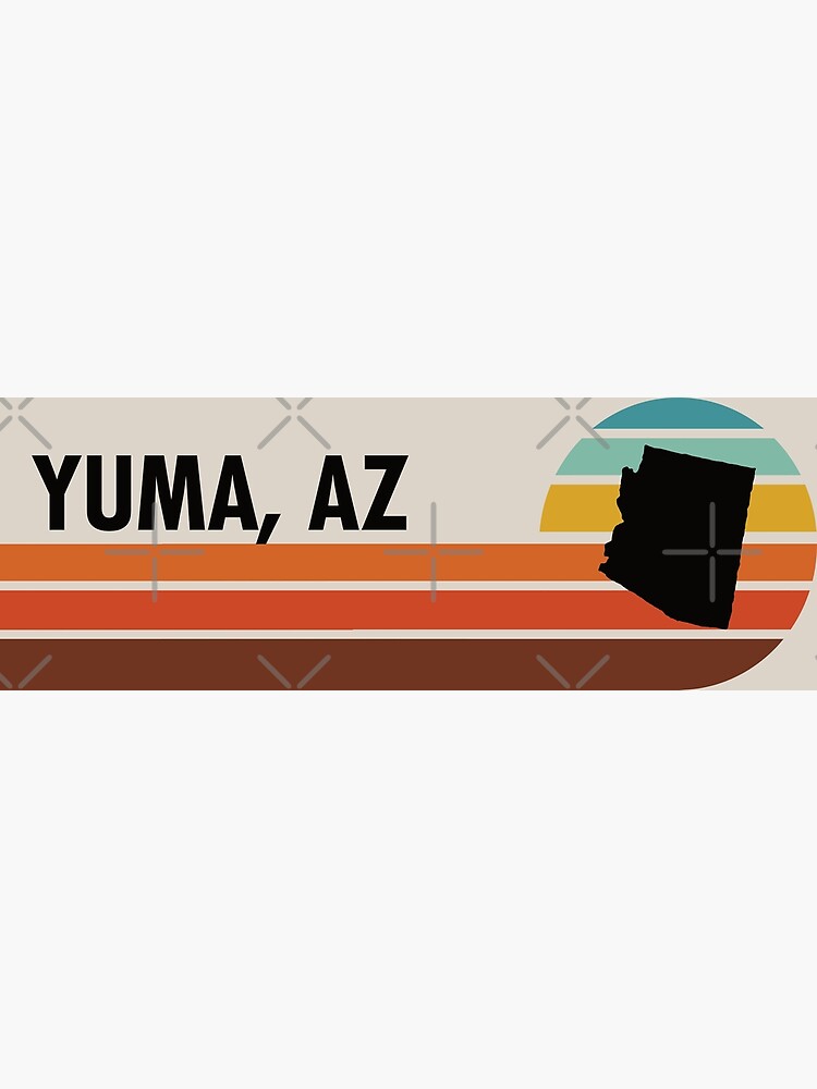 "Yuma Arizona retro sunset map" Poster by IkonolexiArt Redbubble