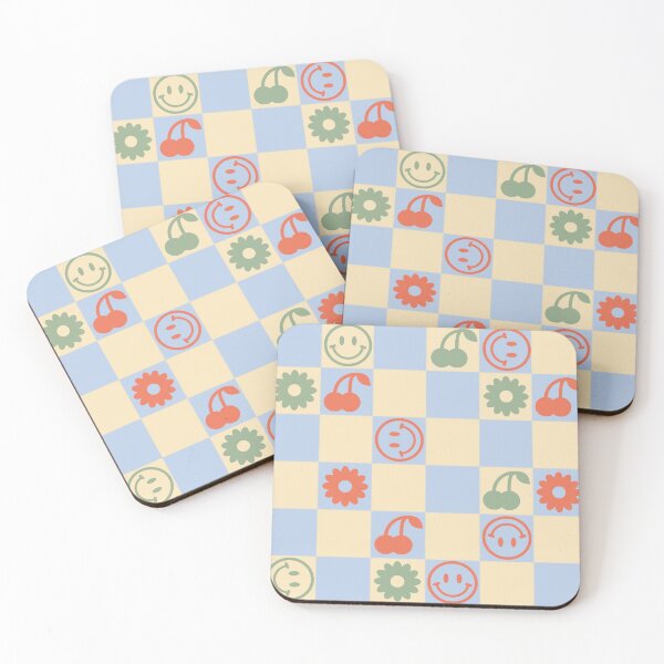 Item preview, HAPPY CHECKERS - terracotta designed and sold by Julia Santos.