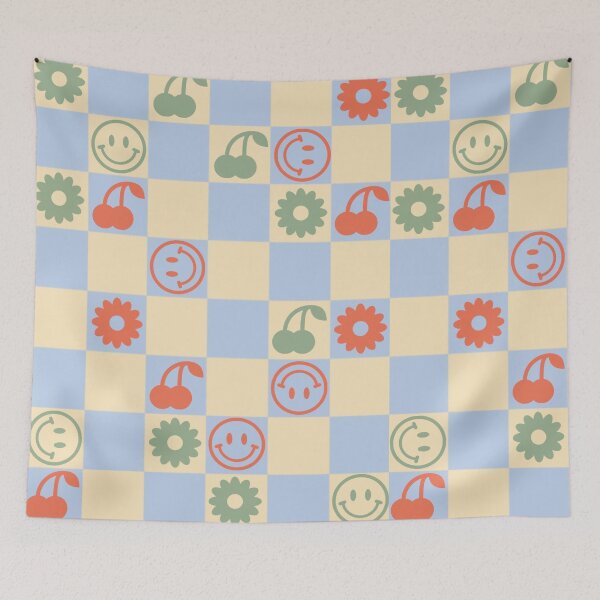 Item preview, HAPPY CHECKERS - terracotta designed and sold by Julia Santos.