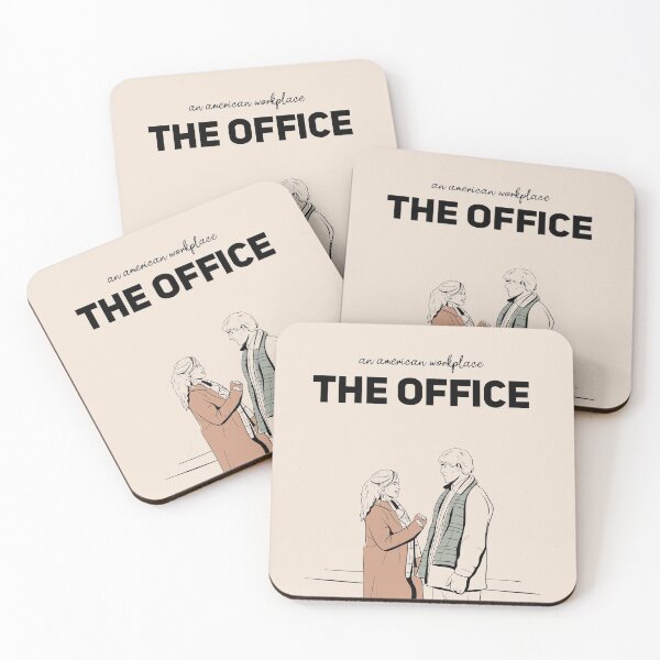 Item preview, Jim and Pam The Office with beige background designed and sold by ebzil studio.