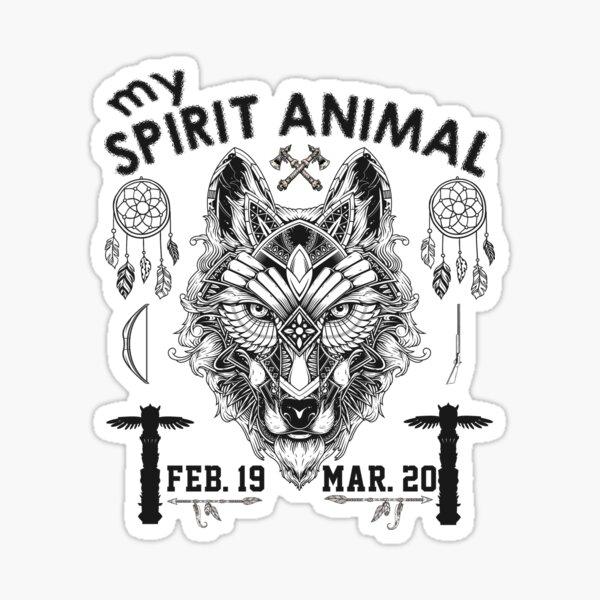 Item preview, My Spirit Animal Wolf, is a Native American Zodiac sign Birth totem. The Wolf symbolises matters of personal power, balance, self-control, and our animal instincts | My Spirit Animal Wolf designed and sold by PetLovers-Trust.
