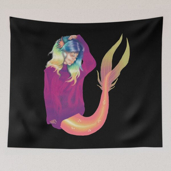Item preview, Sweater Mermaid (Just In Black) designed and sold by ArtByAnikioShop.