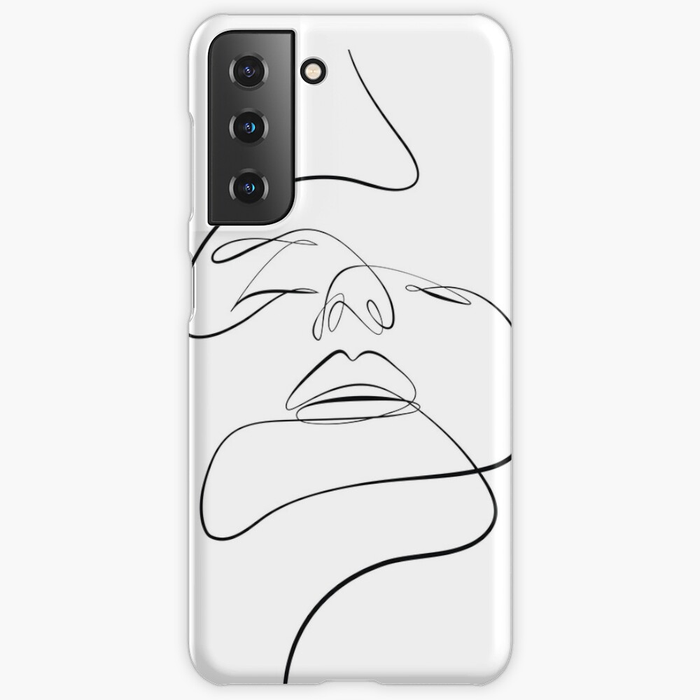 Abstract Faces Outline Samsung Case – BingCases