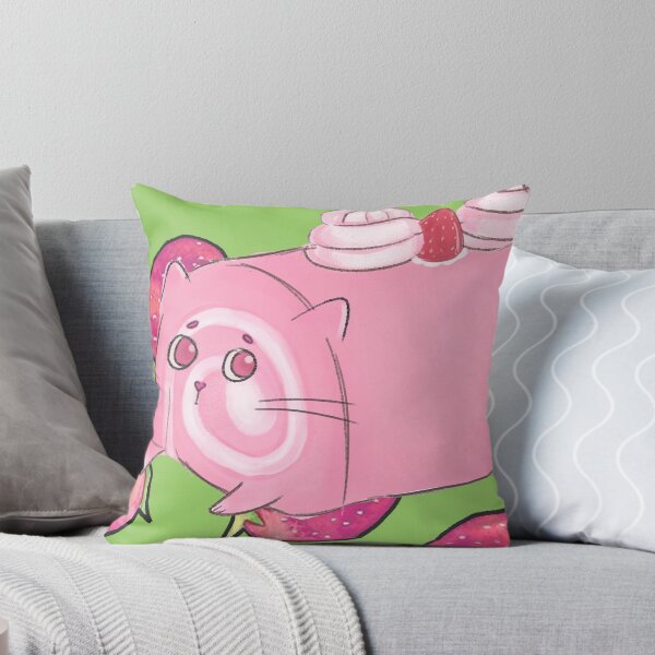 Item preview, Cat-Strawberry roll cake cute cat  designed and sold by Sweets-trolley.