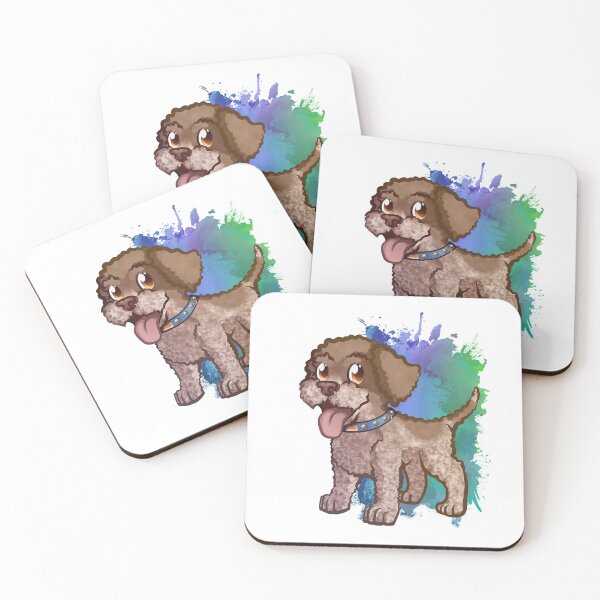 Item preview, Lagotto Romagnolo Puppy Dog Brown Roan designed and sold by Tazmaa.
