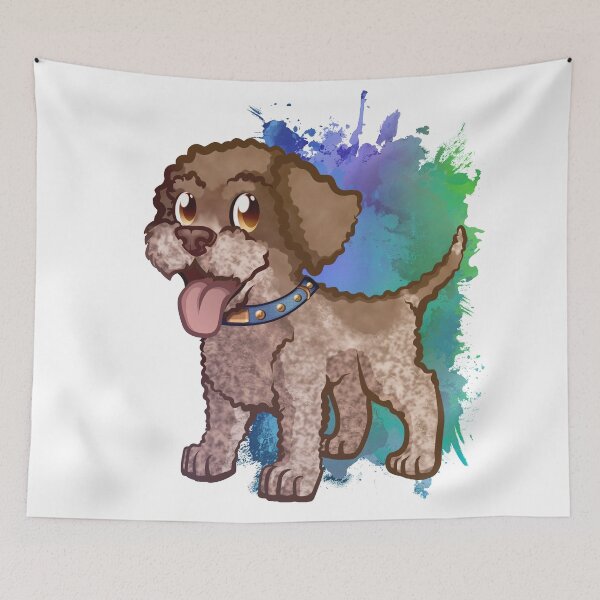 Item preview, Lagotto Romagnolo Puppy Dog Brown Roan designed and sold by Tazmaa.