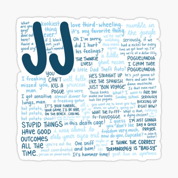 "JJ Outer Banks S2 Quotes" Sticker For Sale By Mutualletters | Redbubble