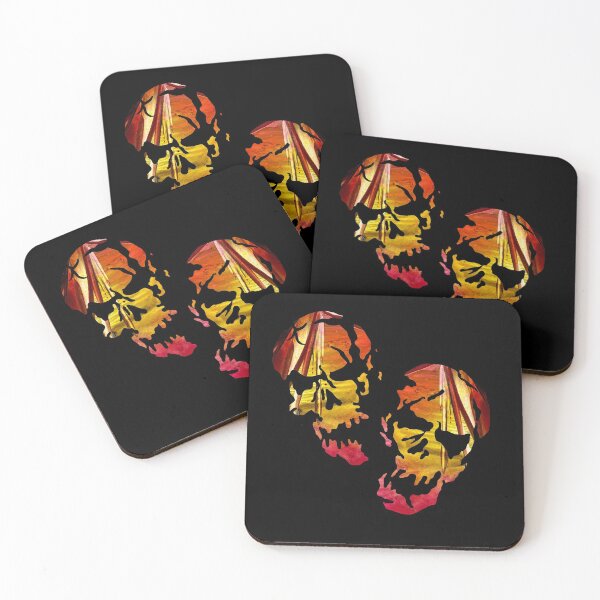 Item preview, Hot sunset abstract skulls designed and sold by TitaCris.