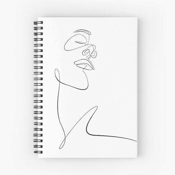 Item preview, "Drained" Abstract Single Line Face Drawing designed and sold by Infinitenoon.