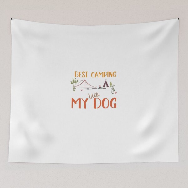 Item preview, funny Best camping with my dog funny saying dog lovers pets quotes designed and sold by KHELISTORE.