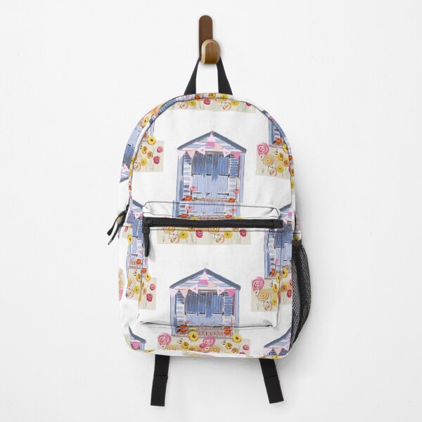 Item preview, Beach Hut with flowers & bunting designed and sold by Leatextileart.