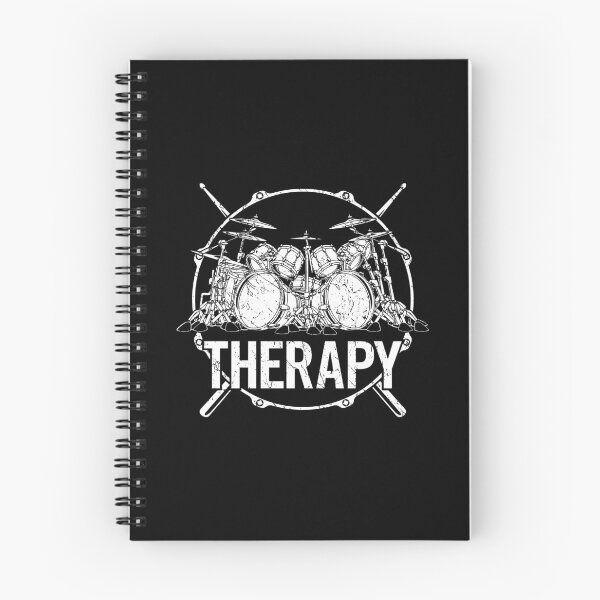 Item preview, Drummers Therapy Drum Set with Crossed Drum Sticks Cartoon Illustration designed and sold by hobrath.